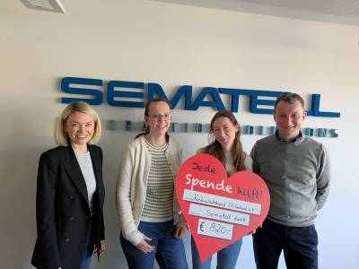 Spendenübergabe der Firma "Sematel"